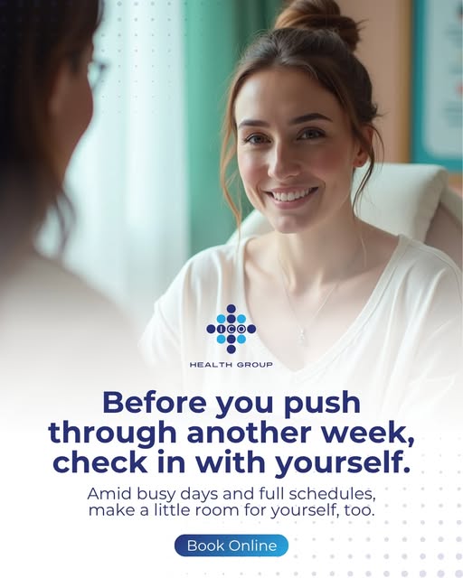 Instagram post: before you push through another week, check in with yourself